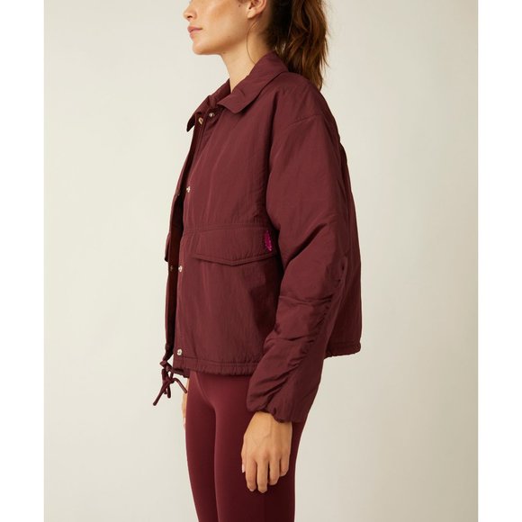 NWT FP Movement by Free People Burgundy Jacket Women’s size Medium PrimaLoft - Picture 4 of 10